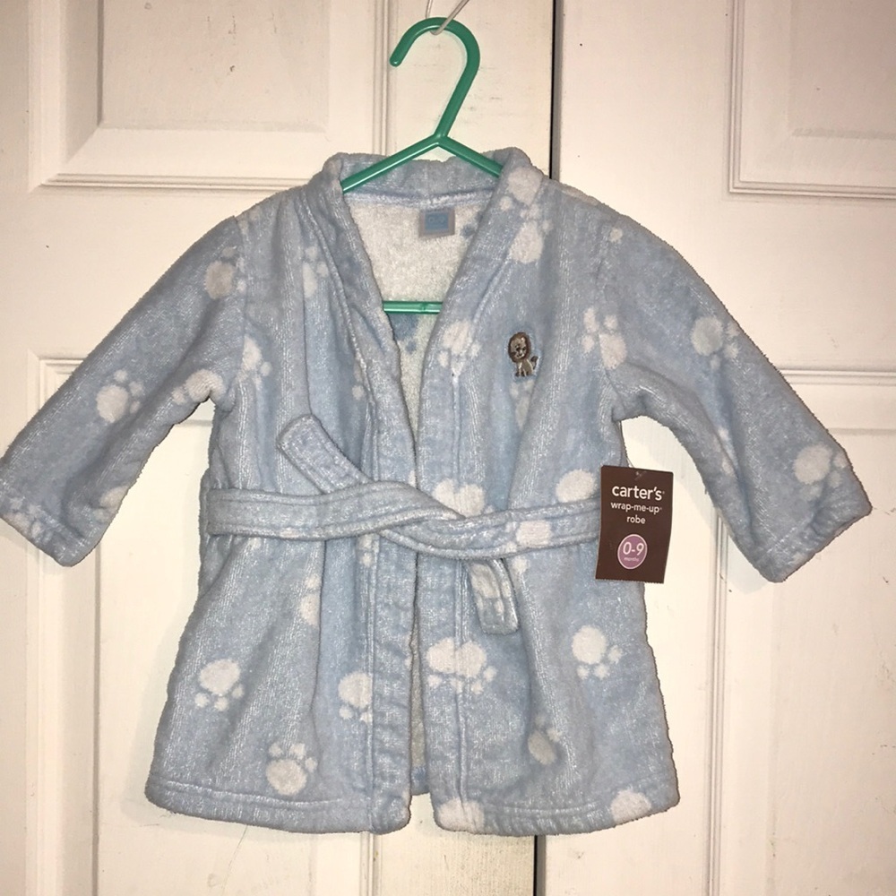 NWT Boy’s Carter's Paw Print Terry Robe